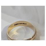 14K Gold Link Ring, 7g & 10K Detailed Wedding Band, 4g