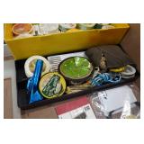 Assorted Signs and Fishing Accessories