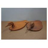 *2* Duck Shaped Wooden Cutting Boards