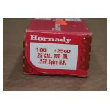 100 Hornady 25 Caliber 120 Gr .257 Spire HP Bullets