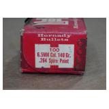 51 Hornady 6.5mm Caliber 140 Gr .264 Spire Point Bullets