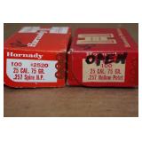 107 Hornady 25 Caliber 75 Gr .257 HP/Spire HP Bullets