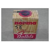 58 Norma 30 Caliber .308 150 Gr SP Flat Nose Match Bullets