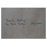 Framed Rick Kelley Print "Family Outing" - 543/2500