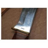 Fixed Blade Hunting Knife - Made in Japan - Leather Wrapped Handle