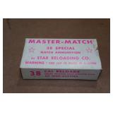 50 Master Match .38 Spl 148 Gr Lead SWC Ammo
