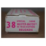 50 Master Match .38 Spl 148 Gr Lead SWC Ammo