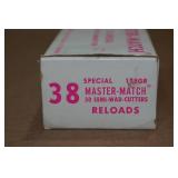 50 Master Match .38 Spl 158 Gr SWC Ammo