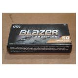 50 CCI Blazer Brass 9mm Luger 124 Gr FMJ Ammo