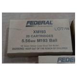 60 Federal 5.56mm 55 Gr Ball BT Ammo