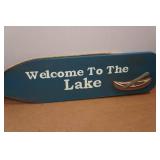Wooden Wall Art "Welcome to the Lake"