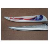 American Flag Eagle Themed Hunting Knife