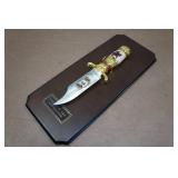 Franklin Mint Robert E Lee Bowie Knife and Plaque