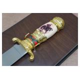 Franklin Mint Robert E Lee Bowie Knife and Plaque