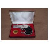 High Standard .22 Mag Double Barrel Derringer with Case - Nickel Finish