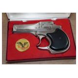 High Standard .22 Mag Double Barrel Derringer with Case - Nickel Finish