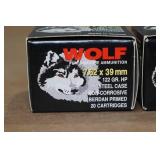 40 Wolf 7.62 x 39mm 122 Gr HP Steel Case Ammo