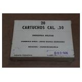 20 Colombian Military Surplus .30 Cal (.30-06) Ball Ammo
