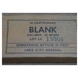 20 Lake City .30 Cal (.30-06) Blanks