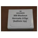 30 .300 Blackout 125 Gr Hornady Ballistic Tip Ammo