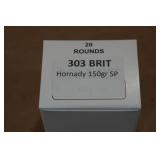 20 .303 British 150 Gr Hornady SP Ammo