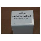 20 .30-06 Sprg 150 Gr Sierra SP BT Ammo