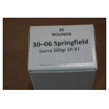 20 .30-06 Sprg 180 Gr Sierra SP BT Ammo