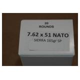 20 7.62 x 51 (.308 Win) 165 Gr Sierra SP Ammo