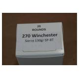 20 .270 Win 130 Gr Sierra SP BT Ammo