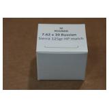 30 7.62 x 39mm 125 Gr Sierra HP Match Ammo