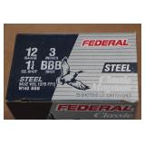 25 Federal Classic 12 Gauge 3" Magnum Steel BBB Shot Shotshells