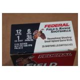 25 Federal Field & Range 12 Gauge 2-3/4" 6 Shot Shotshells