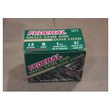 20 Federal Small Game and Dove 12 Gauge 2-3/4" 8 Shot Shotshells