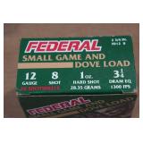 20 Federal Small Game and Dove 12 Gauge 2-3/4" 8 Shot Shotshells