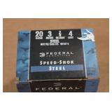 25 Federal Speed Shok 20 Gauge 3" Steel 4 Shot Shotshells