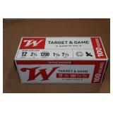 100 Winchester Target & Game 12 Gauge 2-3/4" 7-1/2 Shot Shotshells