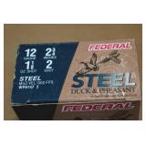 25 Federal Duck & Pheasant 12 Gauge 2-3/4" Steel 2 Shot Shotshells