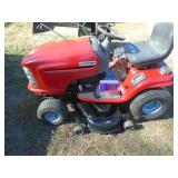 Craftsman DLT2000 mowers with deck & 42 snowblower with pulleys & weights. Used condition. Tested & works. As shown. *THIS ITEM HAS A RESERVE.
