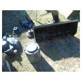 Craftsman DLT2000 mowers with deck & 42 snowblower with pulleys & weights. Used condition. Tested & works. As shown. *THIS ITEM HAS A RESERVE.