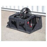 LandHonor 44" Mini Skid Steer Skeleton Rock Bucket w/Grapple