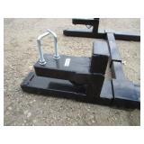 Wolverine 48" Clamp on Pallet Forks w/Adj. Stabilizer Arm