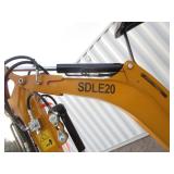 SDLANCH SDLE20 1ton Mini Excavator w/Yanmar Diesel, Hydraulic Thumb & Side Swing Boom