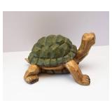 Large Resin Wood-Look Turtle