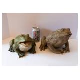 Set of Two Resin Frogs
