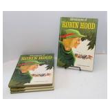 Set of 5 Vintage 1953 Adventures of Robin Hood Hardcover Books