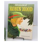 Set of 5 Vintage 1953 Adventures of Robin Hood Hardcover Books