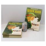 Set of 5 Vintage 1953 Adventures of Robin Hood Hardcover Books