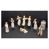 Set of 8 Willow Tree Figurines