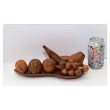 Vintage Mid-Century Carved Wooden Fruit