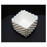 White Hobnail Dish & Fenton Bowl